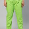 Parrot Green Ethnic Wear Cotton Slub Pants