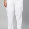 White Ethnic Wear Cotton Slub Pants