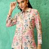 Abstract Print Pink Full-Sleeved Shirt