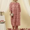 Floral Peach Loose Fit Kurta with Pants