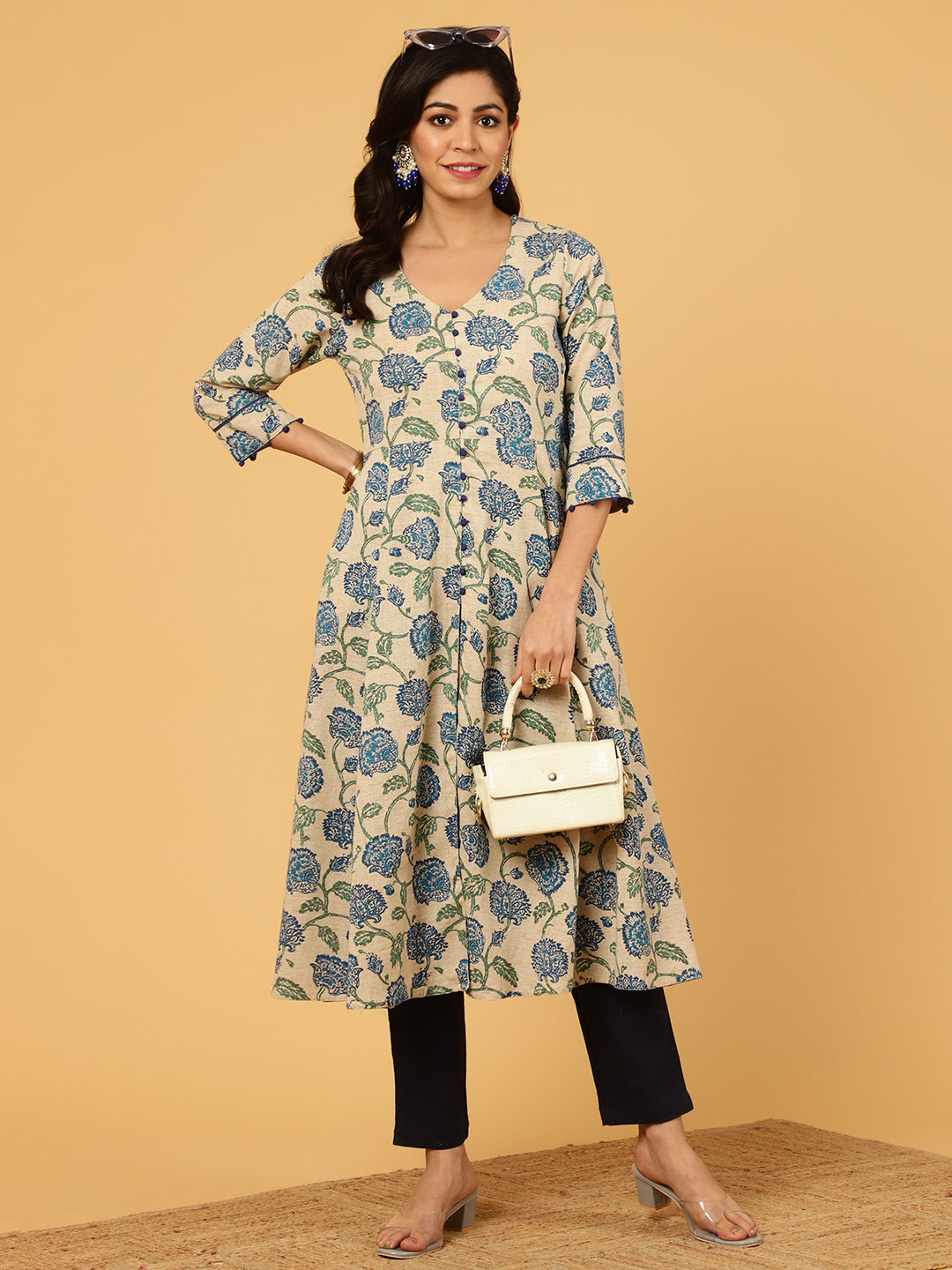 fcity.in - Jaipur Kurti Rayon Printed Kurta With Printed Plazo Rama /  Festive